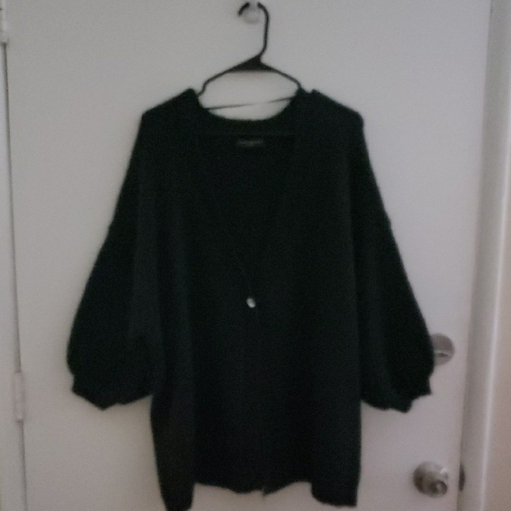 Lane Bryant Black Knit Cardigan